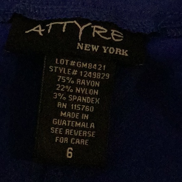 Attyre New York Cobalt Blue Skort w/ Embellished Silver Stud Flowers - Picture 6 of 6